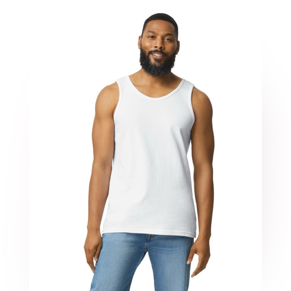 DELTA APPAREL 5 PK PRO WEIGHT ADULT TANK TOP - WHITE SIZE XL (NEW WITH TAGS)